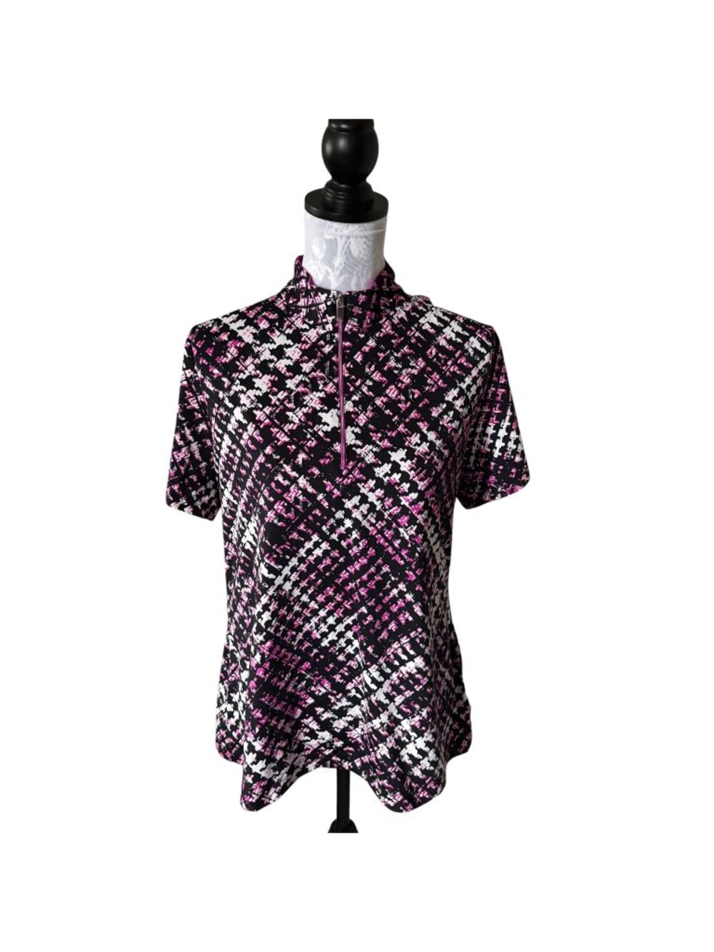 TAIL White Label Womens Golf Top Short Sleeve Athletic Purple Xlarge